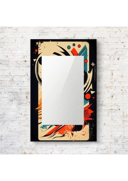 Dekorarif Desenli Dikdörtgen Duvar Aynası 82