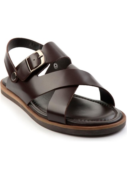 Kahve Leather Erkek Sandalet E05433071014