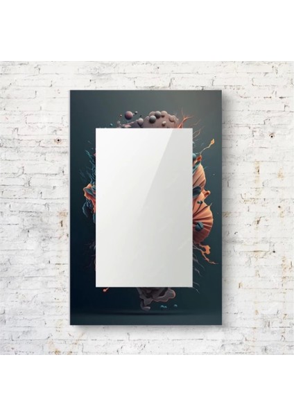 Dekorarif Desenli Dikdörtgen Duvar Aynası 70