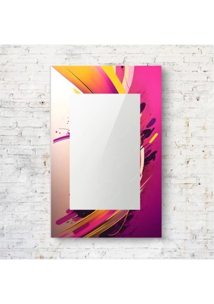 Dekorarif Desenli Dikdörtgen Duvar Aynası 75