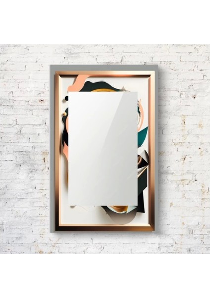 Dekorarif Desenli Dikdörtgen Duvar Aynası 63