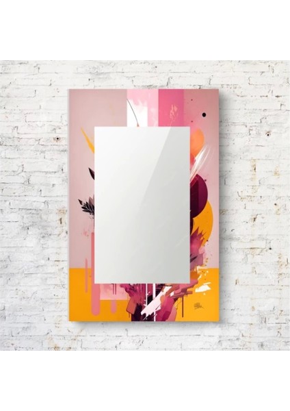 Dekorarif Desenli Dikdörtgen Duvar Aynası 79