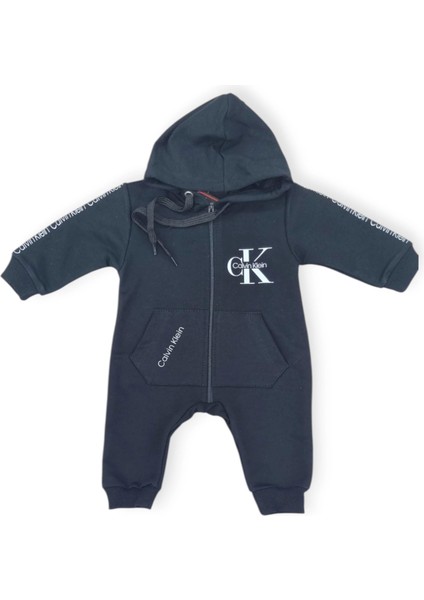 Baby Marka Kelvin Desen Kapşonlu Tulum Unisex 6-24 Ay