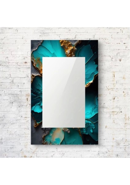 Dekorarif Desenli Dikdörtgen Duvar Aynası 123