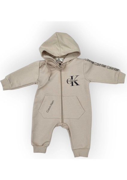 Baby Marka Kelvin Desen Kapşonlu Tulum Unisex 6-24 Ay
