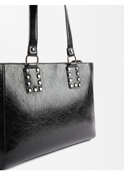 Zımba Detaylı Shopper Çanta