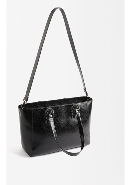 Zımba Detaylı Shopper Çanta