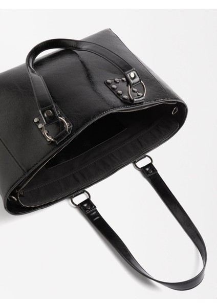 Zımba Detaylı Shopper Çanta
