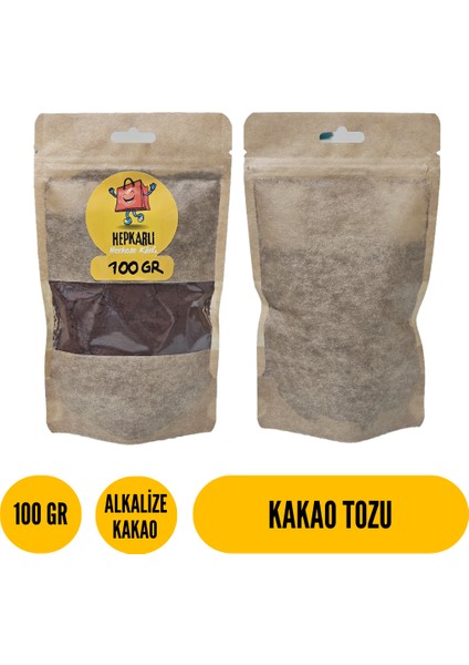 Kakao 100GR - Kakao Tozu - %10-12 Yağ - (Öğütülmüş) - (Alkalize)
