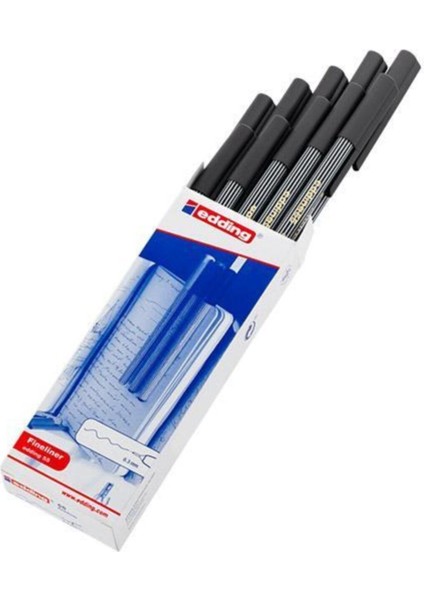 Fıne Pen Siyah Keçeli Kalem Ed-55 10'lu Kutu modelleri