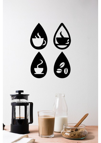 Damlacık Desenli Kahve Temalı Modern Minimalist Tablo T000000023