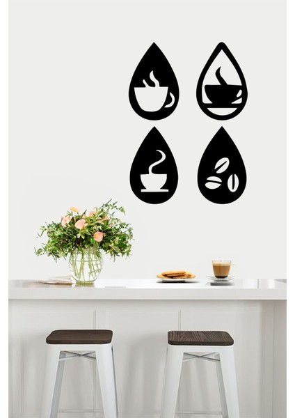 Damlacık Desenli Kahve Temalı Modern Minimalist Tablo T000000023