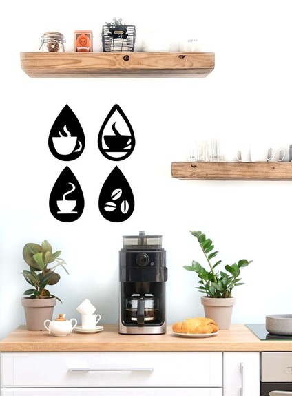 Damlacık Desenli Kahve Temalı Modern Minimalist Tablo T000000023
