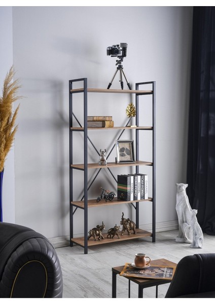Kitaplık Dekoratif Raf 180 x 90 cm 5 Raflı
