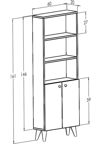 Kitaplık Parlak Beyaz 5 Raflı Kapaklı Modern Kitaplık fırsatları
