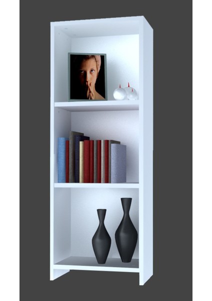 3 Raflı Kitaplık