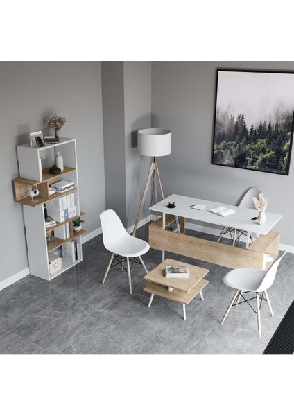 Infy Kitaplık Beyaz Meşe modelleri