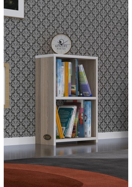 Kitaplık Süper Ga 060*40*19 Crd 2 Katlı Tek Bölme Ofis Mutfak Banyo Dolabı Arkalıksız
