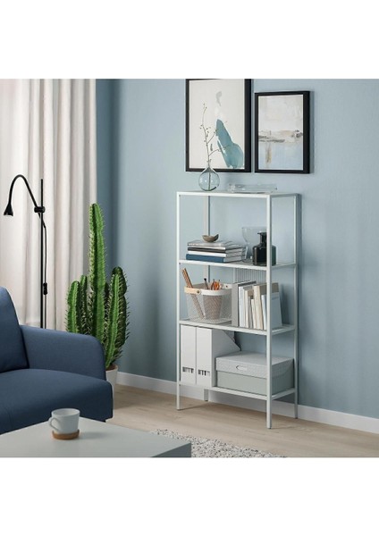 - Baggebo - Açık Raf Ünitesi, Beyaz, 60 x 25 x 116 cm , Kitaplık, Duvar Rafı - Ereganto modelleri