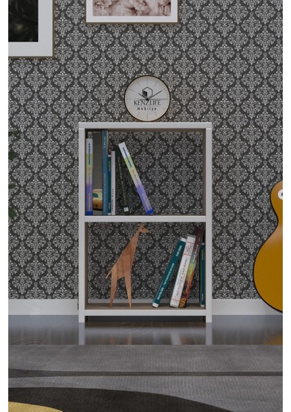 Kitaplık Süper Ga 060*40*19 Crd 2 Katlı Tek Bölme Ofis Mutfak Banyo Dolabı Arkalıksız