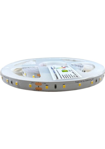 Samsung Şerit LED Samsung 60 Ledli 2835 Smd 4000K Şerit LED 24V 14.4W IP20 5m
