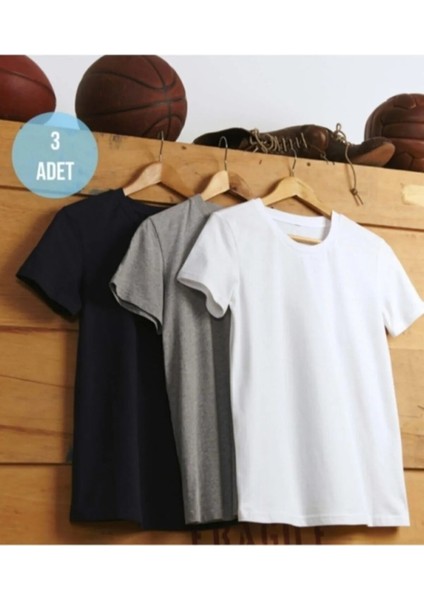 Erkek Bisiklet Yaka Slim Fit Basic T-Shirt