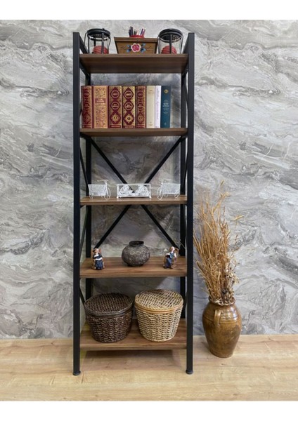 Arya Lüx 5 Raflı Kitaplık 180 x 60 cm . Ebat indirimleri