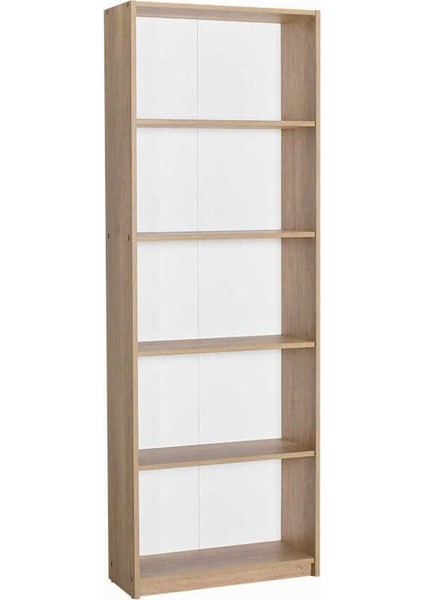 Max 5 Raflı Kitaplık - Açık Ceviz (Tori) 58 x 170 x 23 cm (Gxyxd)
