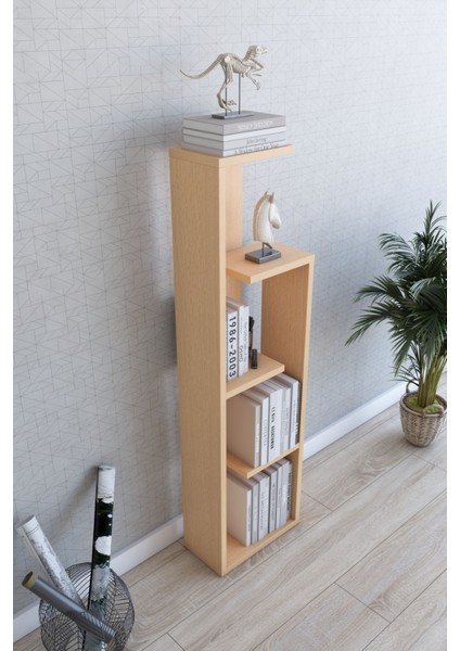 Zile 4 Raflı Kitaplık, Kayın 44 x 157 x 25 cm modelleri