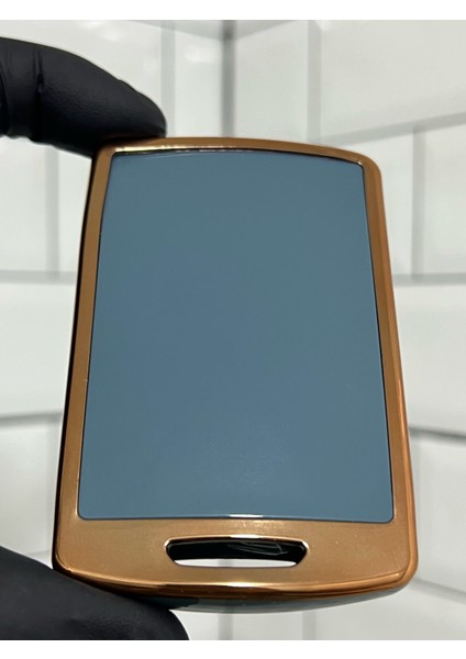 Renault Clio 4 Fluence Megane 3 Smart Nano Anahtar Kılıfı Gri Gold