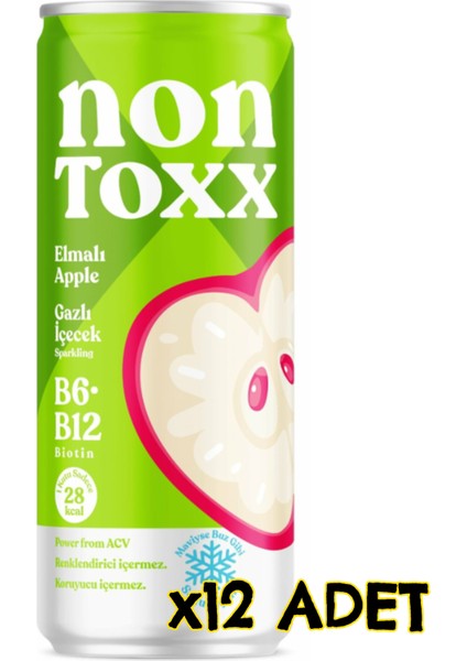 Elmalı Sirkeli Gazlı Içecek 250 ml x 12 Adet (Koli)