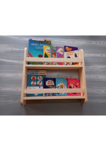 Ahşap Raf Montessori Kitaplık Çocuk Odası Aksesuar