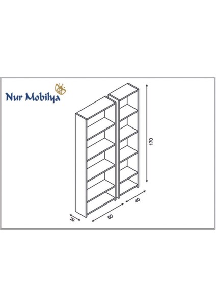 Anka 2'li Arkalıksız Model Kitaplık