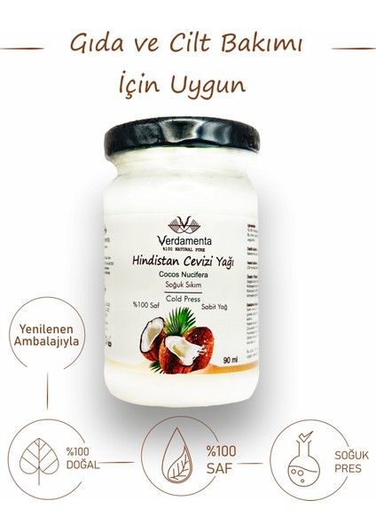 Hindistan Cevizi Yağı 100ML (Soğuk Sıkım)