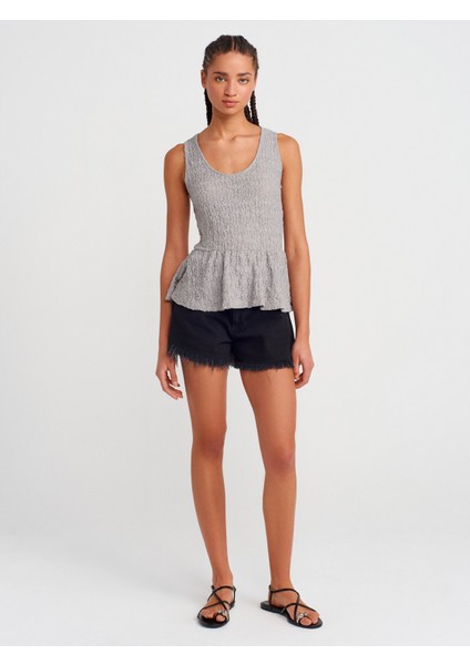 20984 Peplum Dantel Top-Ekru fırsatları