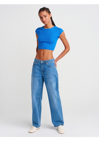 30528 Pamuk Ve Modal Karışımlı Crop Top-Siyah fırsatları