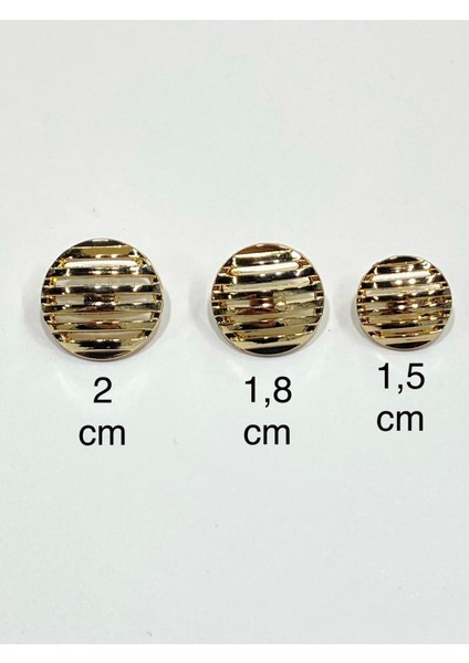 Izgara Model Metal Düğme / Gold / 1,8 cm modelleri