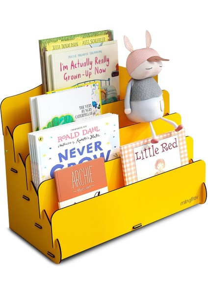 Mini Lucky 4 Raflı Ahşap Masaüstü Mini Kitaplık Montessori Çocuk Kitaplığı Çocuk Odası Kitaplık fırsatları