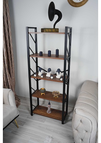 Gd Furniture Metal Kasa Kitaplık Barok Meşe