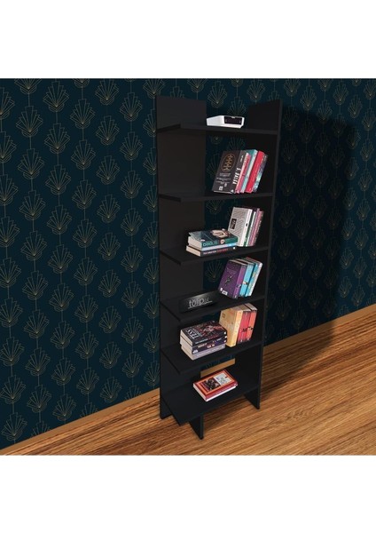 • 6 Raflı Köşe Kitaplık Dekoratif Köşe Kitaplığı TLPK03S