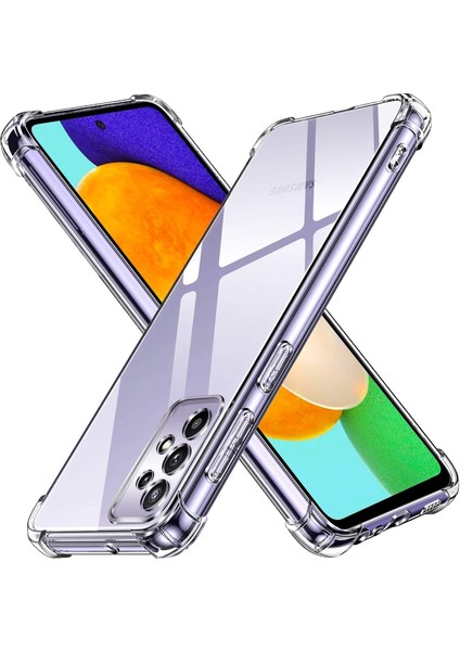 Samsung Galaxy A13 Kılıf Köşe Korumalı Kılıf Şeffaf Köşeli Kılıf Slikon - Şeffaf