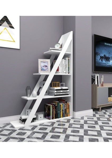 Arven 4 Raflı Modern Kitaplık, Beyaz- Arven modelleri