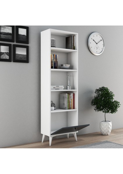 Art Ofis Çocuk Çalışma Odası Salon Kitaplık Kapaklı Kitap Dosya Rafı