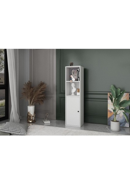 Dolaplı Raflı Kitaplık 35 cm Beyaz KTP-1014-Ç fiyatları