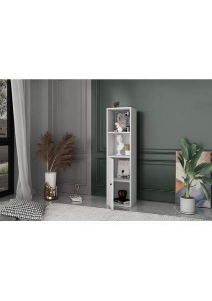 Dolaplı Raflı Kitaplık 35 cm Beyaz KTP-1014-Ç modelleri