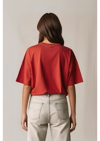 Kadın Pamuklu Basic Oversize T-Shirt