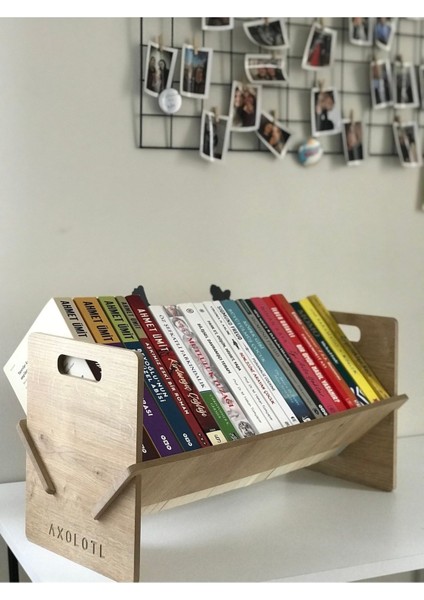 Masaüstü Kitaplık Mini Raf Masaüstü Kitap Düzenleyici 50 cm