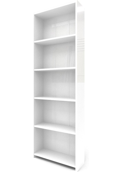 5 Raflı Modern Kitaplık Beyaz modelleri