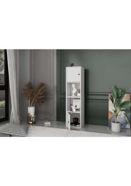 Kapakli Rafli Kitaplik 35 cm Beyaz KTP-1013-Ç modelleri