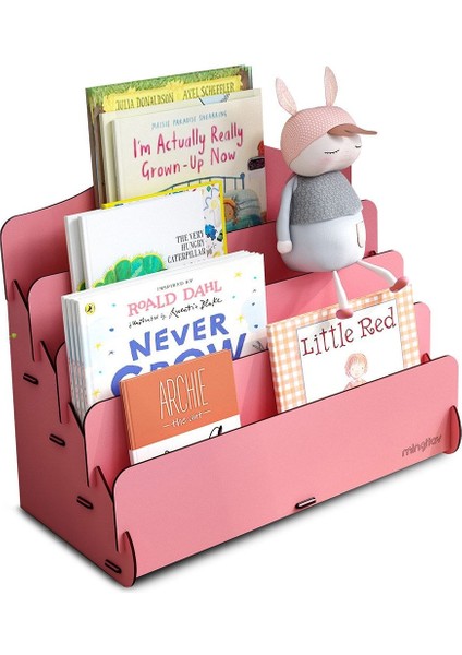 Mini Lucky 4 Raflı Ahşap Masaüstü Mini Kitaplık Montessori Çocuk Kitaplığı Çocuk Odası Kitaplık fırsatları